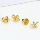 20 PCS 14k Real Plated End Bead Caps for DIY Jewelry, Brass Metal Accessories