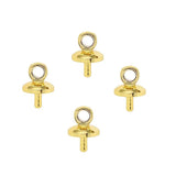 20 PCS 14k Real Plated End Bead Caps for DIY Jewelry, Brass Metal Accessories