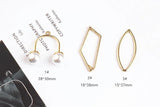 DIY Geometric Alloy Earrings Pendant Material