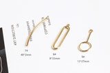 DIY Geometric Alloy Earrings Pendant Material