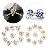 10Pcs Mixed Flat Back DIY Jewelry Accessories Diamond Alloy Pearls Base Settings