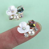 10Pcs Mixed Flat Back DIY Jewelry Accessories Diamond Alloy Pearls Base Settings