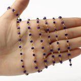 1M Stainless Steel Cube Stone Beads Chain for DIY Jewelry Making