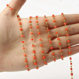 1M Stainless Steel Cube Stone Beads Chain for DIY Jewelry Making