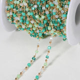 1M Colorful Chain Stone Beads for Jewelry Making DIY Accessories