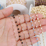 1M Colorful Chain Stone Beads for Jewelry Making DIY Accessories