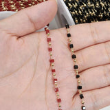 1M Colorful Chain Stone Beads for Jewelry Making DIY Accessories