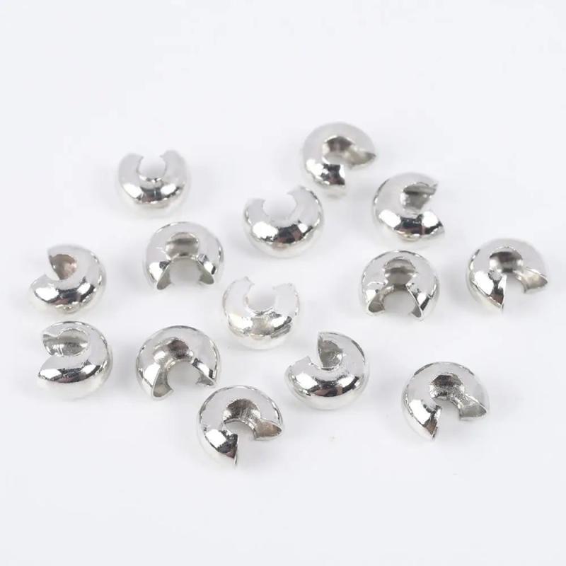 500Pcs/Lot Crimp Covers End Beads DIY Jewelry Making Findings