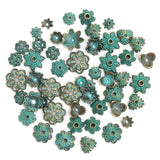 150pcs Mixed Tibetan Silver Bead Caps for Jewelry Making