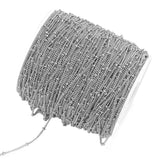 2 Meters Stainless Steel Beaded Cable Link Chain for Jewelry Making