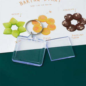 5pcs Acrylic Insert Photo Frame Keychain DIY Gift
