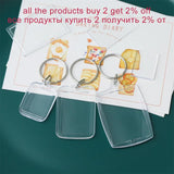 5pcs Acrylic Insert Photo Frame Keychain DIY Gift