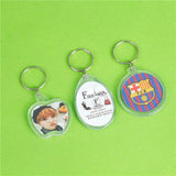 5pcs Acrylic Insert Photo Frame Keychain DIY Gift