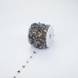316L Stainless Steel Natural Stone Clip Beads 18K Chain for DIY Jewelry