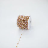 316L Stainless Steel Natural Stone Clip Beads 18K Chain for DIY Jewelry