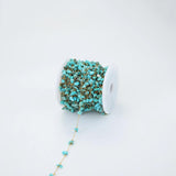 316L Stainless Steel Natural Stone Clip Beads 18K Chain for DIY Jewelry