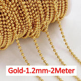1.2-3mm Stainless Steel Bead Ball Chains for DIY Jewelry Making