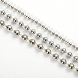 1.2-3mm Stainless Steel Bead Ball Chains for DIY Jewelry Making