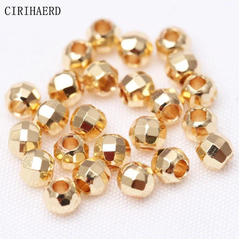 Geometric Loose Copper Bead for DIY Jewelry Making