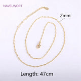 18K Plated Lip Chain For Necklace Making Supplies