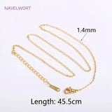 18K Plated Lip Chain For Necklace Making Supplies