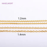 18K Plated Lip Chain For Necklace Making Supplies