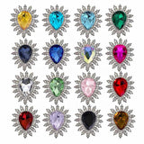 10Pc 27*32MM Silver Rhinestone Embellishment Hair Accessories DIY Brooch Jewelry
