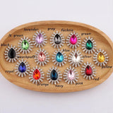 10Pc 27*32MM Silver Rhinestone Embellishment Hair Accessories DIY Brooch Jewelry