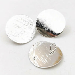 10 Pieces DIY Earrings Jewelry Accessories 20 mm Silver Welding Pin And Ring