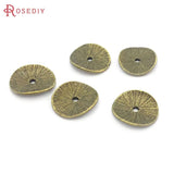 50PCS 15x14MM Round Curved Brushed Spacer Beads Diy Jewelry Findings