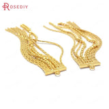 24K Brass Chains Tassel Earring Charms Pendants
