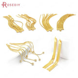 24K Brass Chains Tassel Earring Charms Pendants