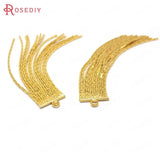 24K Brass Chains Tassel Earring Charms Pendants
