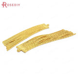 24K Brass Chains Tassel Earring Charms Pendants