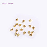 18K Plated Crimp Bracelet Stopper Beads, DIY Jewelry Supplies