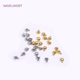18K Plated Crimp Bracelet Stopper Beads, DIY Jewelry Supplies