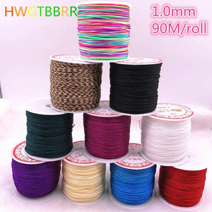 90M Nylon Cord Thread Chinese Knot Macrame Bracelet String DIY Beading String