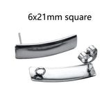 20pcs Stainless Steel Stud Earring Findings for Jewelry Making
