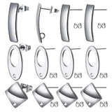 20pcs Stainless Steel Stud Earring Findings for Jewelry Making