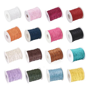 Waxed Cotton Thread Cord String for Jewelry Making 24 Colors