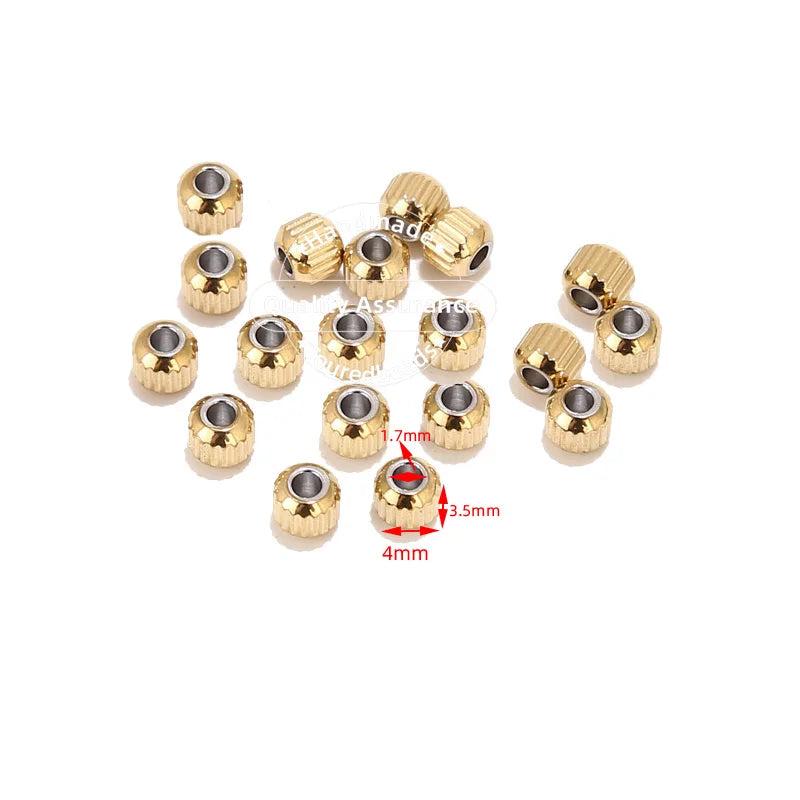 100pcs Stainless Steel 4mm 6mm Tube Spacer Beads for DIY Bracelets Jewelry