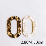 Resin Plastic Oval Pendant Eardrop Diy Necklace 6pcs