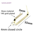 Rectangle Shape Stud Earrings 925 Sterling Silver Post Earrings for Women