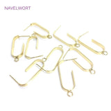 Rectangle Shape Stud Earrings 925 Sterling Silver Post Earrings for Women