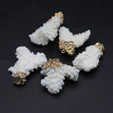 Natural Shell Coral Irregular Tree Branch Pendant Crafts Jewelry Making DIY