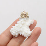 Natural Shell Coral Irregular Tree Branch Pendant Crafts Jewelry Making DIY