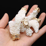 Natural Shell Coral Irregular Tree Branch Pendant Crafts Jewelry Making DIY