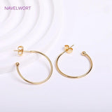 18K Plated C Shape Earrings Hooks Set