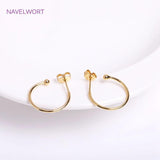18K Plated C Shape Earrings Hooks Set
