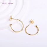 18K Plated C Shape Earrings Hooks Set